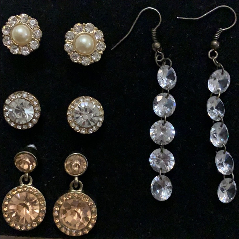 Four pairs of fancy earrings